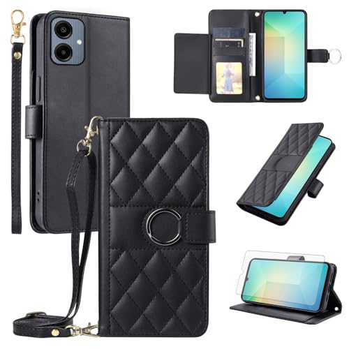 Protection Samsung Galaxy A06 antichoc en cuir pour les trajets et le bureau