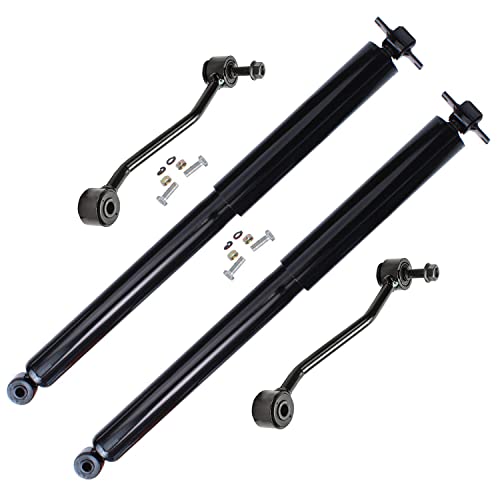 Image of Detroit Axle - Rear Shocks for 1995-2001 Ford Explorer, 1997-2001 Mercury Mountaineer 1998 1999 2000, 2 Rear Shock Absorbers Assembly, 2 Sway Bar Links Replacement