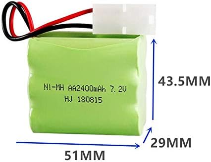 Miniatura 2 de Batería recargable Ni-MH de 7.2 V 2400 mAh AA con conector Tamiya estándar para RC Car RC Truck Electrodomésticos Paquete de 2 con cargador USB