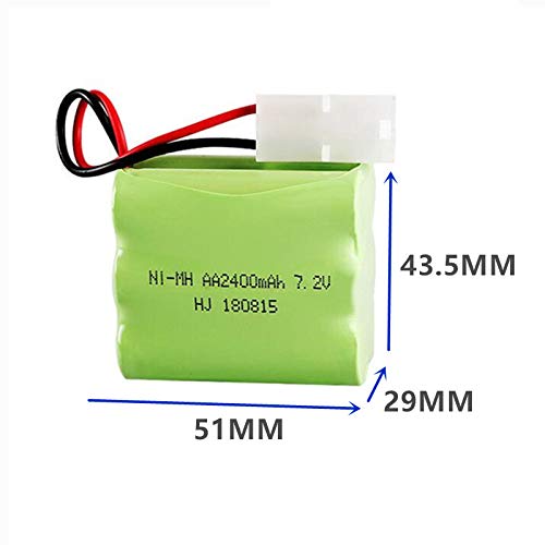 7.2V 2400Mah Rechargeable Ni-Mh Battery Aa Battery Pack With Standard Tamiya Connector For Rc Car Rc Truck Household Appliances 2 Pack With Usb Charger #TOP1