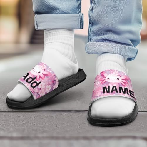 Image of Unisex Slides for Girls Boys Comfortable Slippers Slides Non-slip Shower Shoes House Fashion Thick for Indoor & Outdoor Gifts