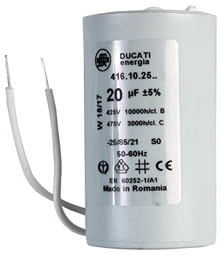 Condensateur moteur 20µf à haute tolérance 5% pour stabiliser la tension 450 Vac