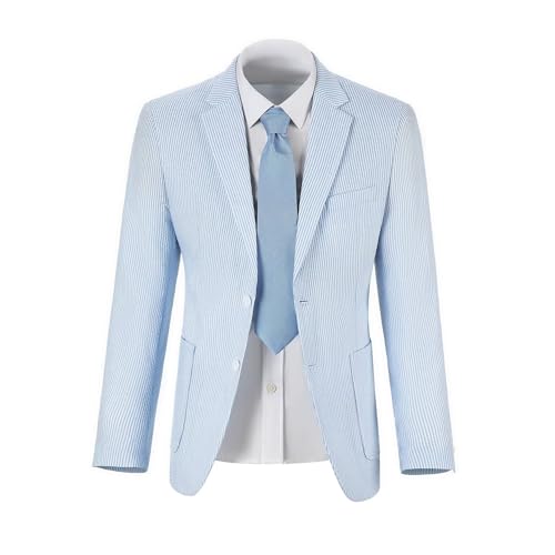Seersucker Mens Suit Jacket Slim Fit Striped Tuxedos Jacket Light Weight Sport Coat Summer Blazer for Men Wedding Prom2