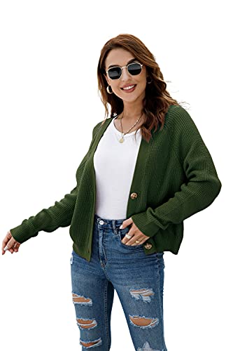 Image of TASAMO Womens Cardigan Sweaters 2026 Fall Cropped Lightweight Sweater