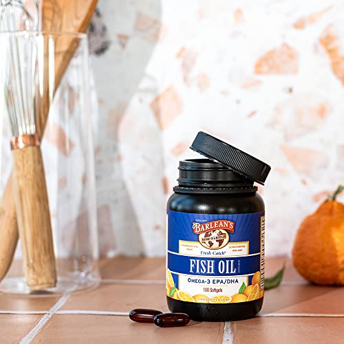 Barlean’s Omega 3 Fish Oil Supplements With Orange Flavor - 1000Mg Softgel With 680Mg Epa /Dha Ultra Purified, Pharmaceutical Grade, Triglyceride Form Fish Oil -, Gluten-Free - 250 Softgels #TOP3