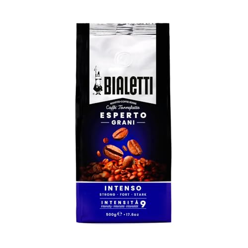 Bialetti Intenso Coffee Beans, 500g - 100% Robusta Medium Roast