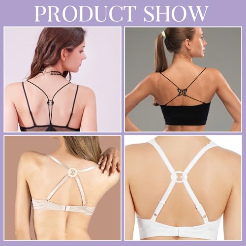24pcs Bra Strap Clips Bra Strap Holders for Slipping Anti-Slip Bra Clips to Make Racerback Keep Women's Bra Straps In Place Bra Strap Extender Bra Hooks for Racerback Conceal Straps Cleavage Control4