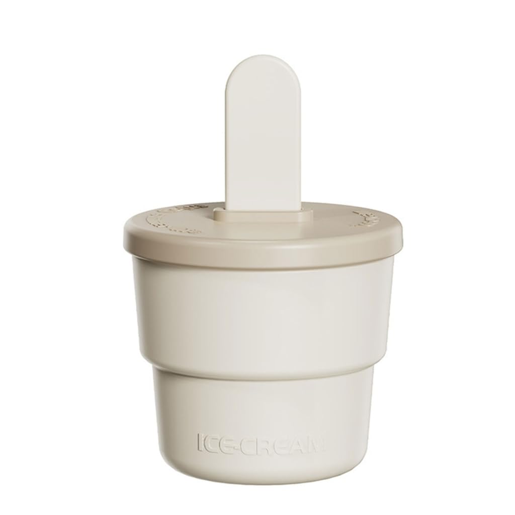 Moldes para polos， Moldes innovadores for hacer paletas de silicona fáciles de usar y moldes for helados(White)