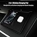 ushilife 2-in-1 Wireless Charging Silicone Mat Compatible with Tesla Model Y Juniper 2025+, Console Wireless Charger Pad for Cell Phones Airpods, Wireless Charging Protector for Model Y (Red)