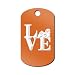 Love Lhasa Apso Engraved Keychain/GI Tag Mister Petlife Park Orange