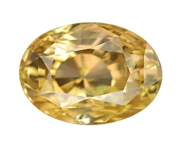 Pukhraj 7 Ratti Original Certified 6.25 Carat Sri Lankan Yellow Sapphire Stone 7 Ratti पुखराज रत्ना येलो सफायर स्टोन ओरिजि... - Review, Price and Buying Guide