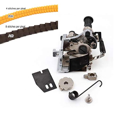 WellieSTR Ruffler Foot,Sewing Machines Ruffler Presser Foot Industrial Electric Multifunction Sewing Accessories Attachment Presser Foot, 4/8 Needle Per Fold WellieSTR Ruffler Foot,Sewing Machines Ruffler Presser Foot Industrial Electric Multifunction Sewing Accessories Attachment Presser Foot, 4/8 Needle Per Fold