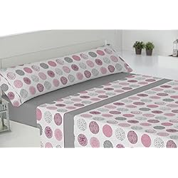 Sabanas Mezcla Algodon Y Poliester Donegal Collections - Juego de Sábanas Tres Piezas Algodón/Poliéster - Juego de sabanas 90x190 - Sabanas 90x200 - Incluye Sabana Bajera, Sabana Encimera, Funda de Almohada - (Rojo Fiji, 90x190/200)