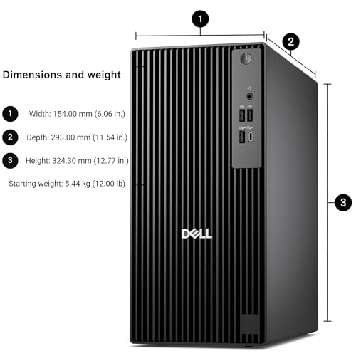 Image of Dell 2026 Pro Tower Desktop for Corporate & Business | Intel i7-14700T 20-Core 5.2GHz | 64GB DDR5 | 2TB SSD | Multi-Display | Windows 11 Pro | Enterprise Security | Next Gen OptiPlex | Jet Black