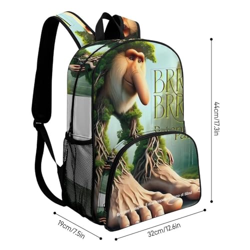 Brr Brr-patapim Merch Large Travel Backpack Italian-Brainrot Meme Waterproof Lightweight Daypack White 44x32x19cm2