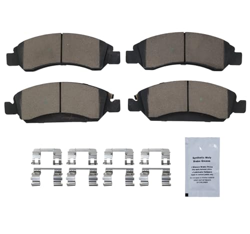 HUSCH D1363 Front Ceramic Brake Pads Kit Fit For Cadillac Escalade 2011-2020, For Escalade EXT 2008-2013, For XTS 2013-2019, For Chevrolet Avalanche 2008-2013, For Express 1500 2009-2014