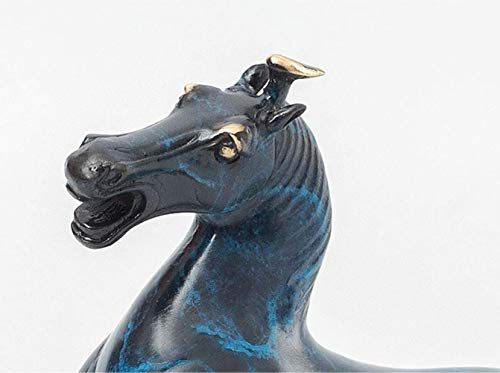 Decorative Horse Statue, Horse Sculpture Horse Racing Lovers Painted Bronze Art Collection Gift #TOP4