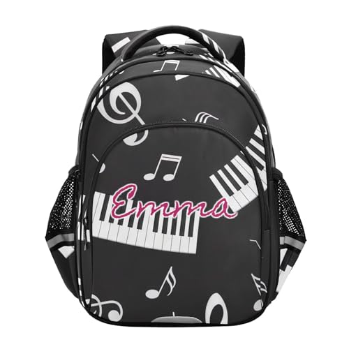 Sac à dos école primaire touches de piano et notes de musique 15"