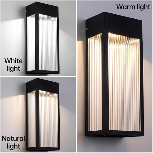 Apliques de pared LED con pantalla acrílica y diseño impermeable para exterior e interior 4