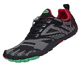  Zapatillas de Trail Running Minimalistas Hombre Mujer Barefoot Zapatillas de Deporte Exterior Interior,05 Rojo,Gr.42