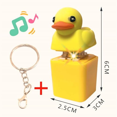 Image of Quackey Fidget Toy That Quacks Quacking Duck Fidget Toy Keychain Stress Reliever Squeaky Anxiety Stress Relief Toy Duck Keyboard Keycaps That Quack Button Fidget Key Board Clicker Sensory Toys