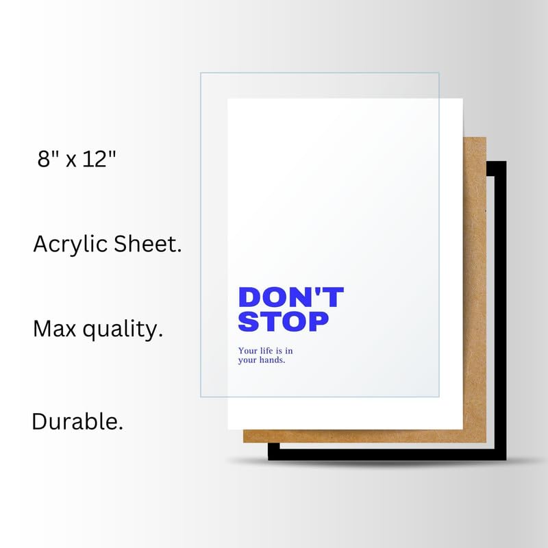 Image of Wall Framed Posters | 8x12 inch size | Motivational Quotes Posters |Motivational Photo Frame - inchDon't Stop, Your Life Is In Your Hands inch - Inspirational Wall Decor for Home, Office, and Study Room