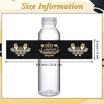 Water bottle label size in cm