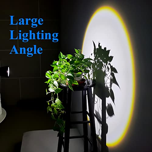 Falove Solar Spot Lights Outdoor, Ip67 Waterproof Solar Powered Outdoor Lights Sunset Projection Lamp, 2 Modes Solar Landscape Lights Wall/In Ground Light Auto On/Off For Yard Garden Tree Flag #TOP1