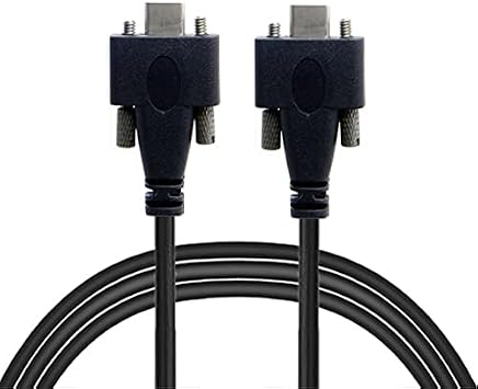USB 3.1 Type-C Dual M2 Screws Locking to Locking USB-C 10Gbps Data Cable Panel Mount Type 200cm