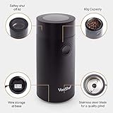 VonShef Electric Coffee & Spice Grinder, for Espresso Beans, Nuts & Grains - Bean & Spices Chopper with Powerful Motor and Tough Stainless Steel Blades, Grind up to 60g / 4 Cup Capacity - Black 150W - Image 6