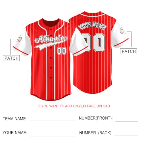 Custom Pinstripe National Team Baseball Jersey Shirts for Men Women miniatura 5