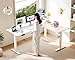 Casaottima 63 Inch Electric L-Shaped Standing Desk, Reversible Corner Desk with Height Adjustment, Large Ergonomic Workstation for Home Office, Reception Room, White