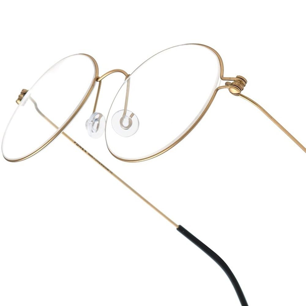 Monture de lunettes en titane pour hommes, montures rondes pour femmes, lunettes ultra-légères sans vis