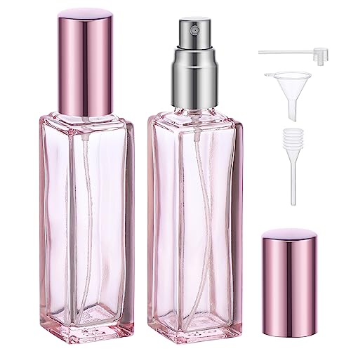 Segbeauty 2pcs Perfume Atomizer, 20ml Cologne Travel Bottle Refillable, Empty Small Perfume Spray Bottle Portable Fine Mist Perfume Making Kit Dispenser Refill Travel Bottles Container Sprayer