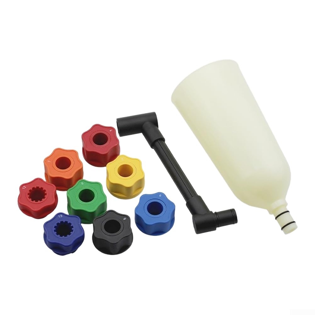 10 pezzi imbuto olio motore auto set di attrezzi, per spazi motore universali stretti, adattatore filettato a prova di perdite e prolunga curva, 2L per imbuto e bocca larga