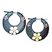 Tribal Organic Handpainted Earrings Fake Plugs Illusion Tapers SOLD AS PAIR 08 (Handpainted Jungle Flower )