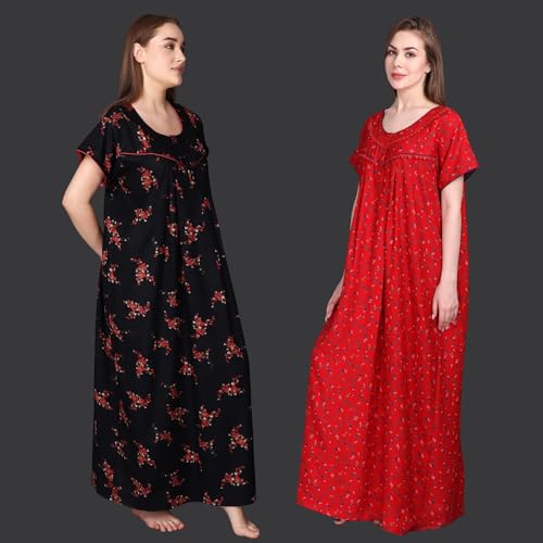 Image of Women's Alpine Floral Print Maxi Night Gown
