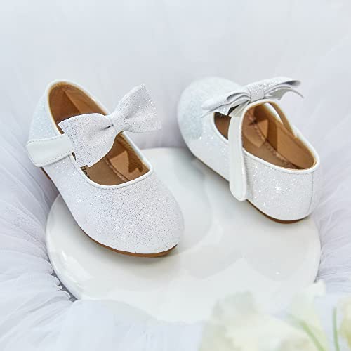 Image of Felix & Flora Toddler Flower Girl Dress Shoes - Girl Ballet Flats Party School Shoes Wedding