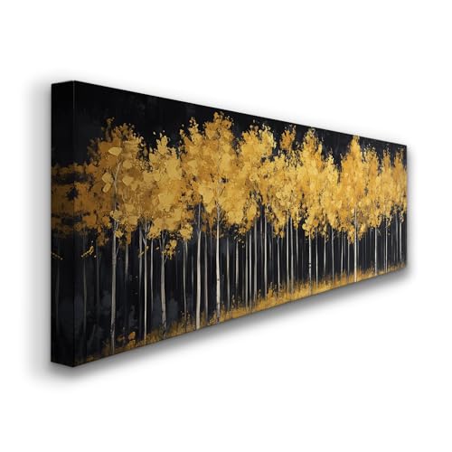 Décor panoramique apaisant avec ce tableau sur toile ambré pour un intérieur cosy