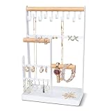 V-LAFUYLIFE Jewelry Organizer Stand Necklace Holder, 6-Tier Jewelry Tree Stand Organizer with Bracel