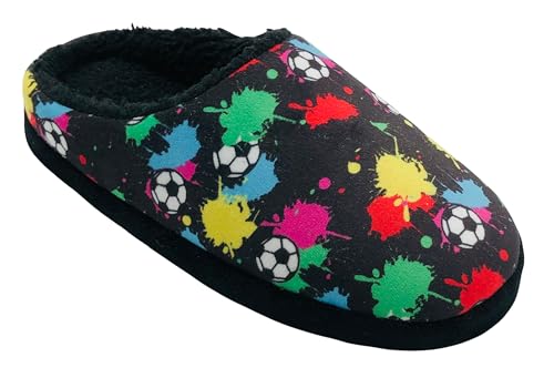 Chaussons de football GladRags noir pour garçon en tailles 12 à 6
