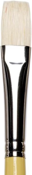 Winsor & Newton 5868010 Artist - Chunking Pig Bristle Brush for Oil Paints, High Colour Absorption, Even Colour Release - Flat Brush No. 10, Long Handle