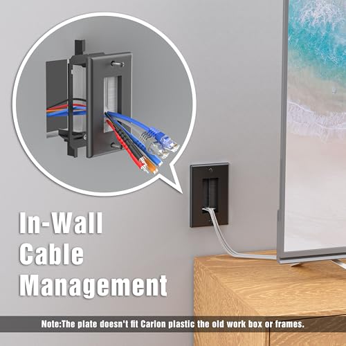 Plaque murale à brosse support de montage basse tension insert passage câble fils - 5