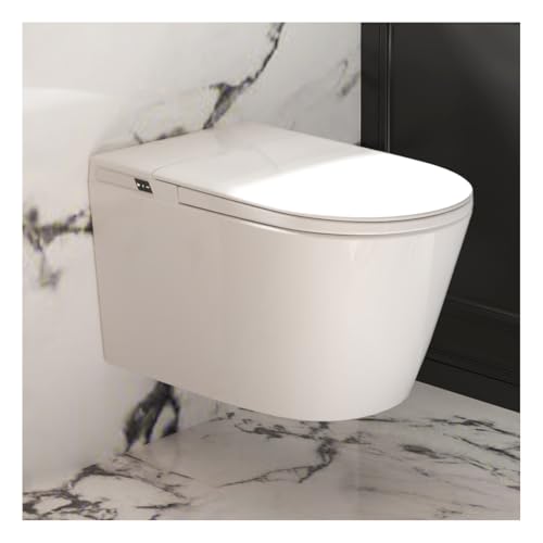 Image of Basic Smart Function Wall Hung Toilet Combo, Built-In Water Tank, Heated Seat,Auto Flush,Foot Sensor Flush,Nightlight, with In-Wall Carrier (No Need to buy an Additional Water Tank)
