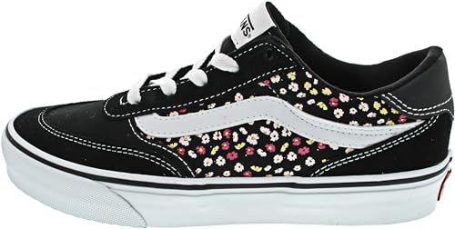 Vans Women's Brooklyn Ls Sneaker, Suede Canvas Black Floral, 6 UK