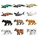 12PCS/Set City Animals Building Blocks Zoon Minifigures Figures Model Crocodile Shark Cow Educational Toys Compatible Major Block