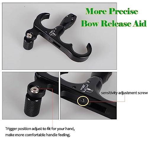 Zshjgjr Archery Bow Release Aid 360° Rotating Head Thumb Release For Compound Bow Hunting Shooting Accessories (Red) #TOP3