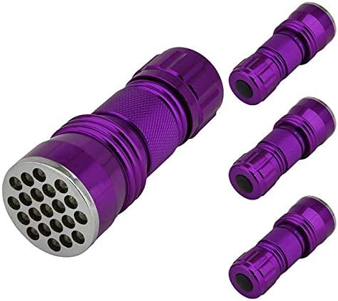 LED Flashlight 21-LED 3xAAA (4-Pack), Purple, 7305PUx4