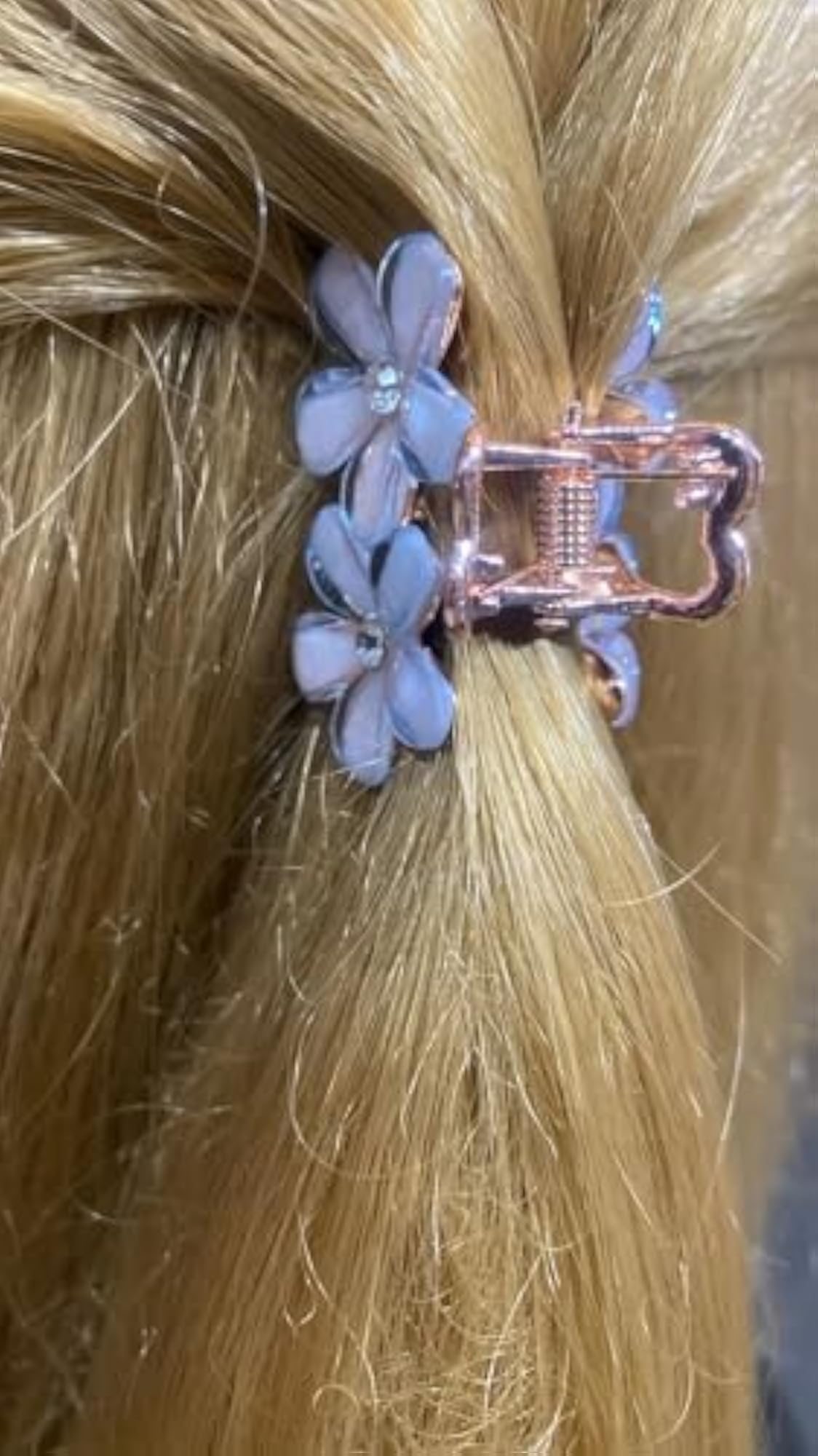 Decorative Floral Hair Clips, Mini Claw Design