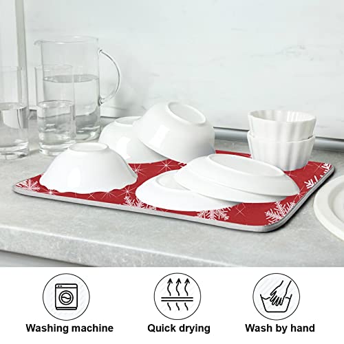 Qugrl J-DMG269371176P523C558S1113 Christmas Snowflake Dish Drying Mat thumb #6